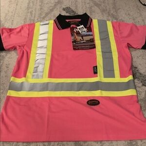 PIONEER Pink Safety Shirt with Reflective Stripes